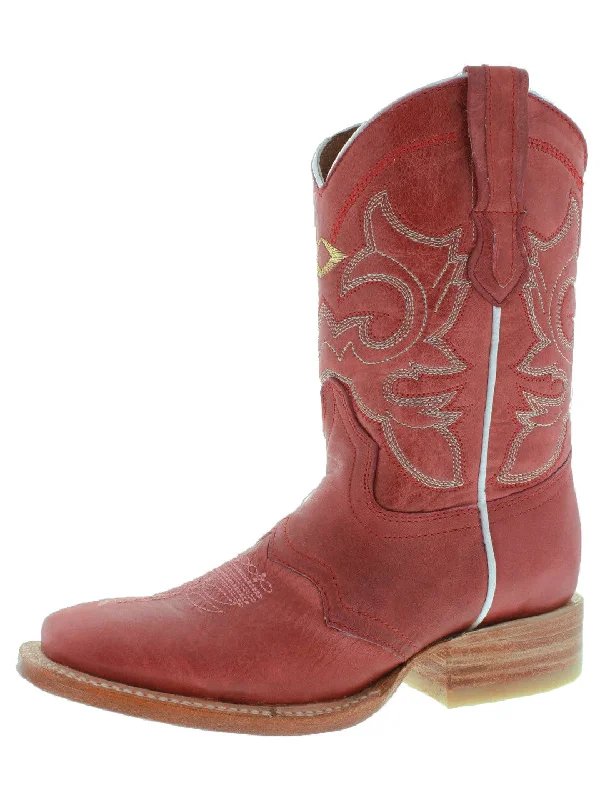 women's embroidered cowboy bootsWomens MC560 Red Stitched Leather Cowboy Boots Square Toe women's embroidered cowboy bootsWomens MC560 Red Stitched Leather Cowboy Boots Square Toe