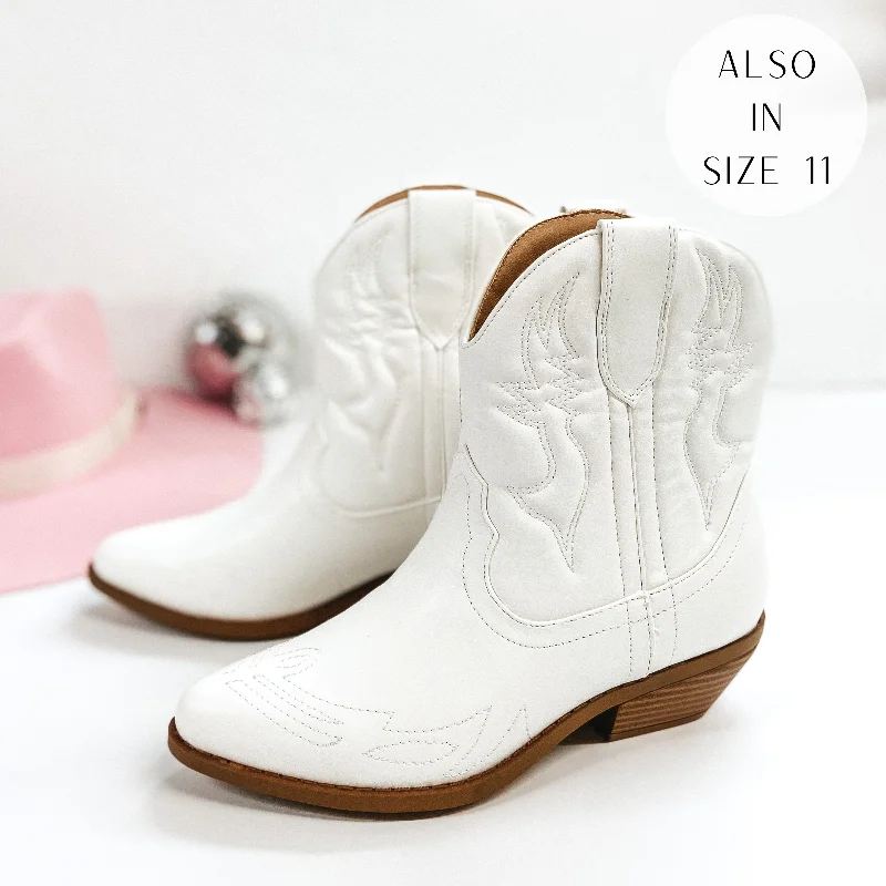 women's ankle boots with fringeWild and Wanted Cowgirl Ankle Booties in White