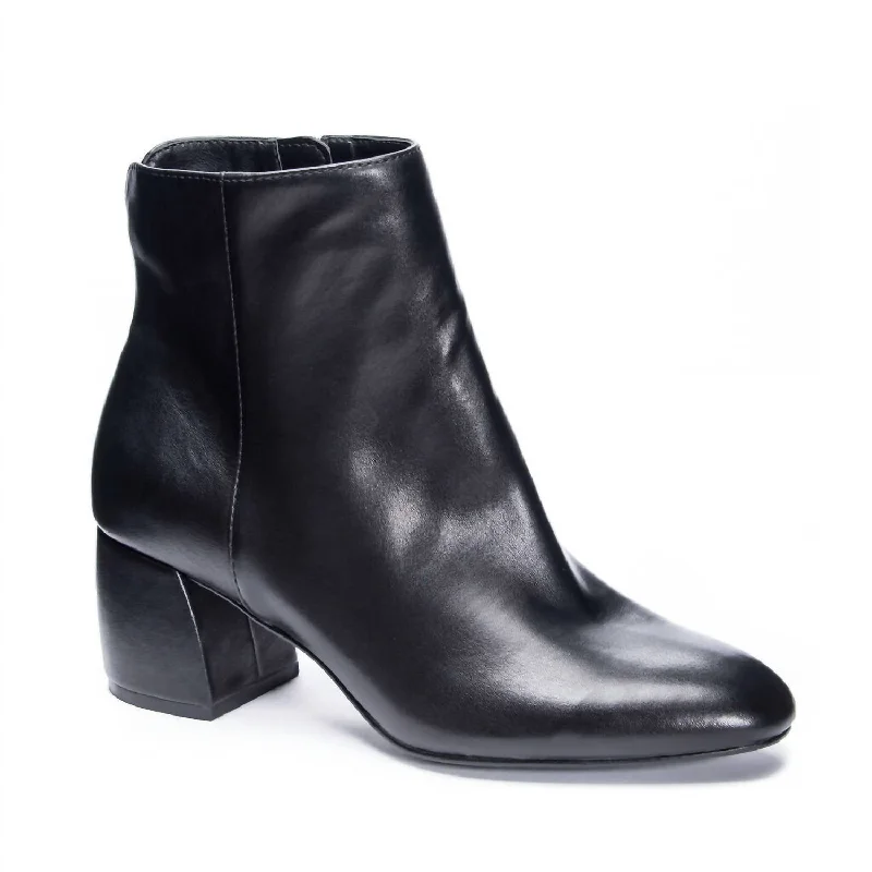 women's booties with ankle strapDavinna Bootie In Black