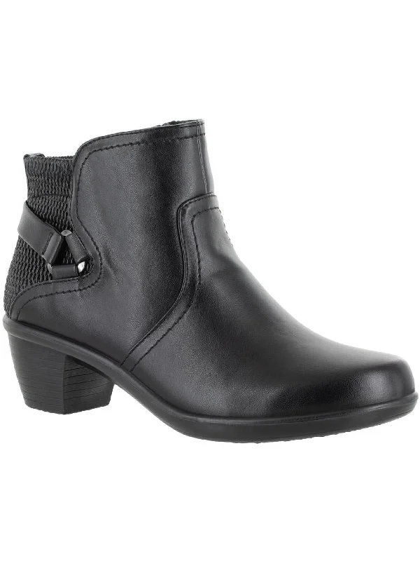 women's booties with velvetDawnta Womens Faux Leather Heels Booties