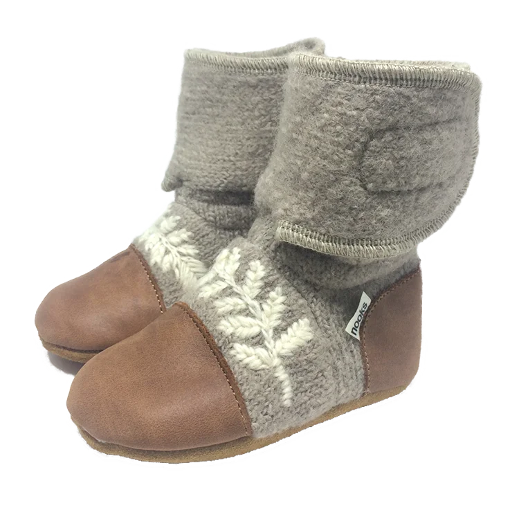 women's booties with snake printDove Embroidered Felted Wool Booties