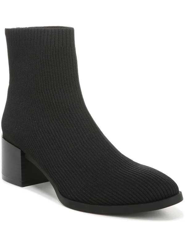 women's booties with sock-like fitDreamy Womens Round Toe Knit Ankle Boots