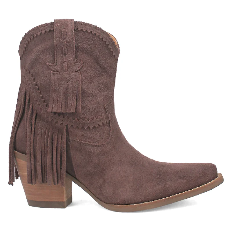 suede ankle boots for womenFandango Fringe Snip Toe Cowboy Booties