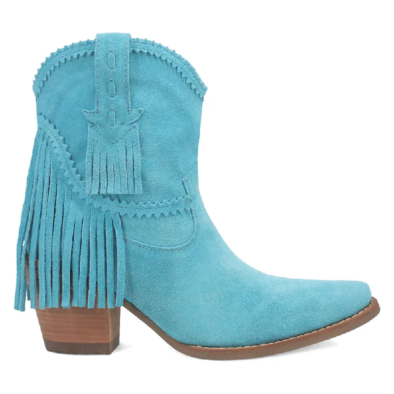 women's flat ankle bootsFandango Fringe Snip Toe Cowboy Booties