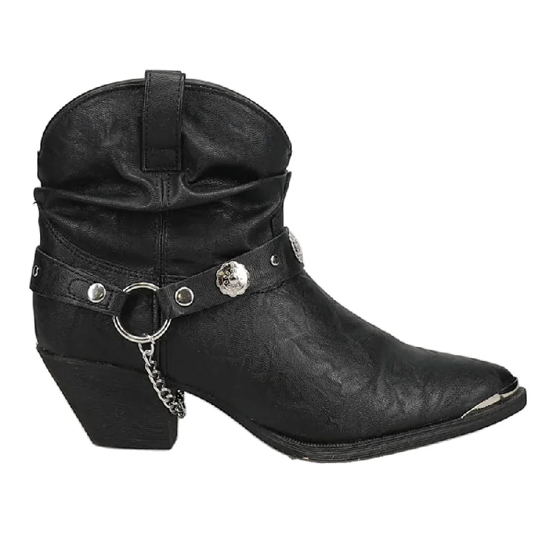 women's ankle boots with glitterFiona Pointed Toe Pull On Cowboy Booties