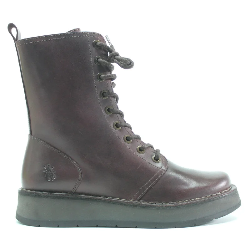 women's ankle boots with adjustable strapsRAMI043FLY Leather Women's Ankle Platform Boots