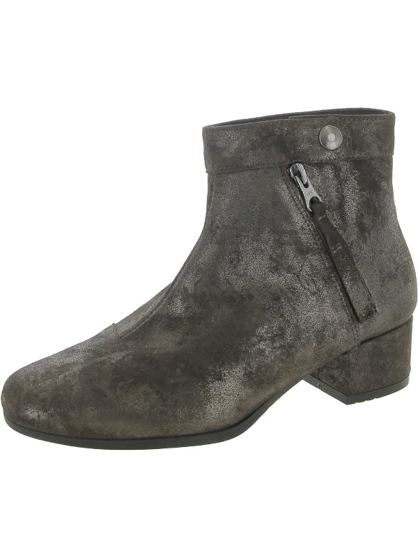 women's booties with pull-on tabsFreida Womens Leather Distressed Booties