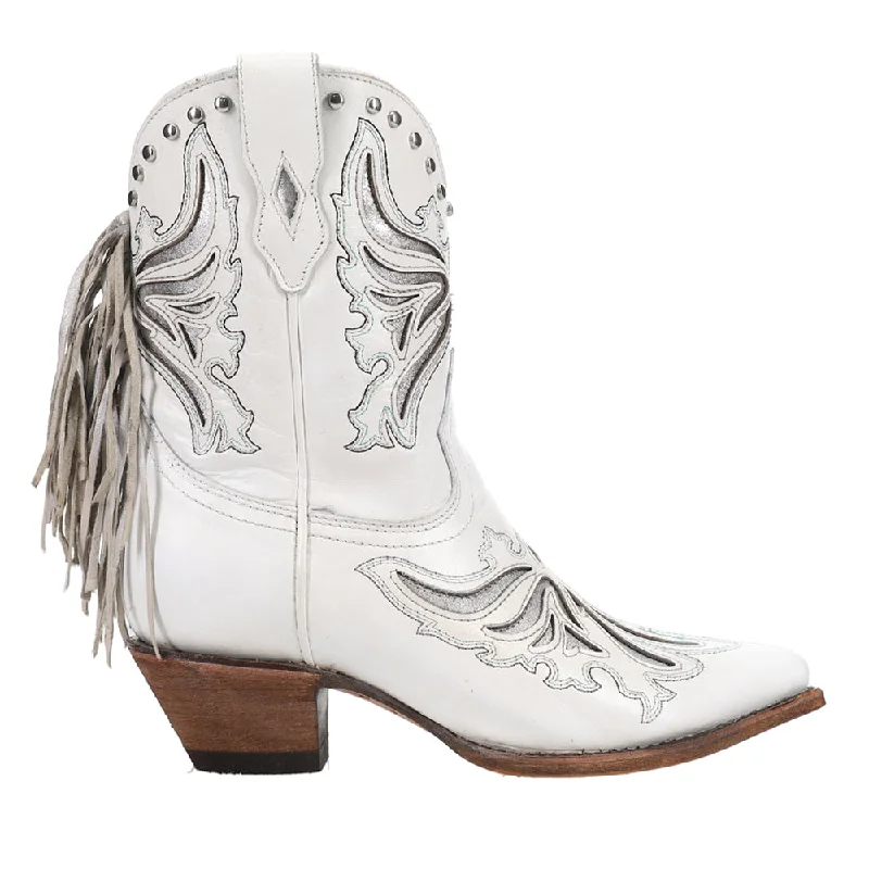 women's ankle boots with velvetFringe Inlay Pointed Fringe Toe Ankle Cowboy Booties