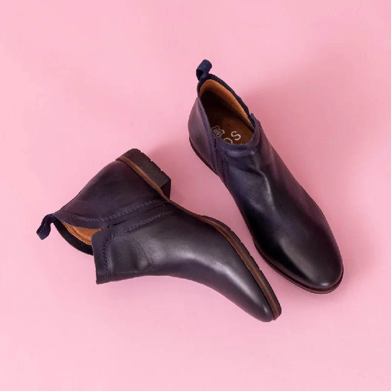 women's ankle boots with over-the-knee lookGaid Navy EOS