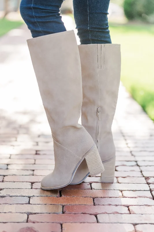 women's booties for dancingGet In Line Taupe Boots
