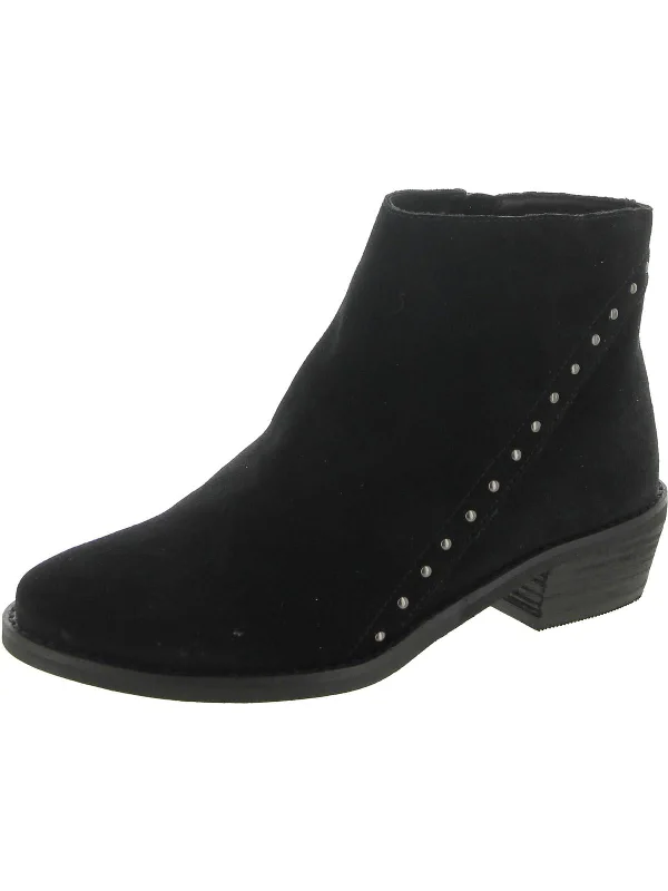 women's booties for petite womenIrven Womens Suede Studded Ankle Boots