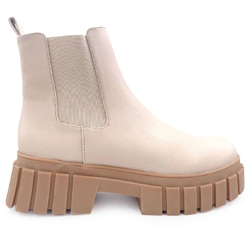 women's booties for wide calvesJULIET CHUNKY SOLE CHELSEA BOOT IN NUDE