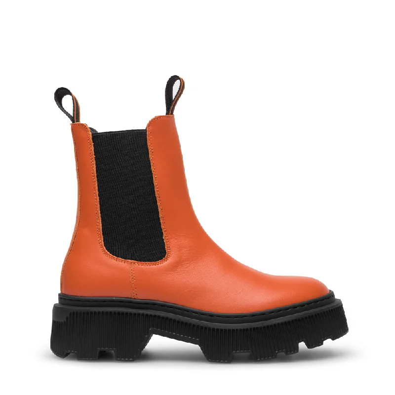 women's ankle boots with elastic sidesTrixy Orange Chelsea Boots
