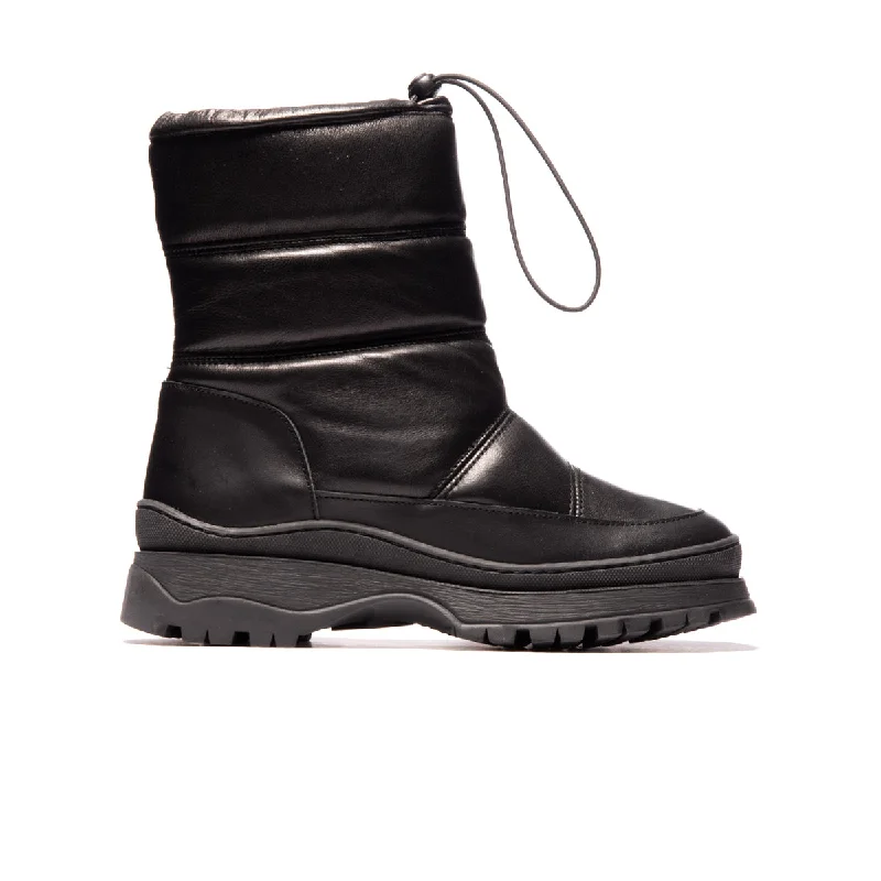 women's ankle boots for petite womenLaurier Black Leather