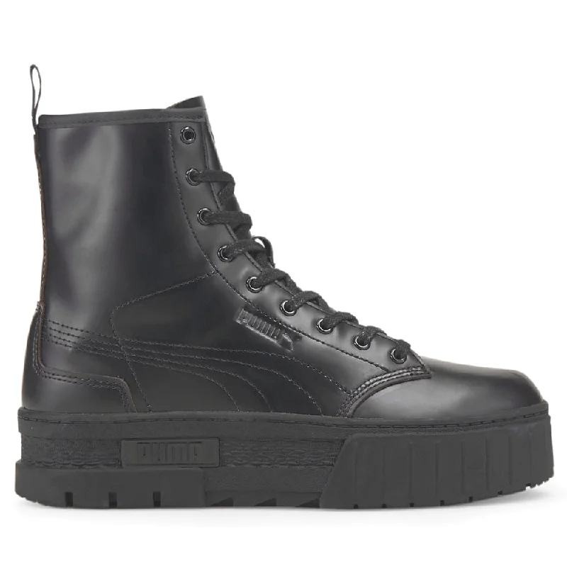 women's leather ankle bootsLipa X Mayze Platform Lace Up Boots