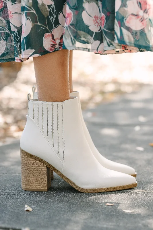 women's booties with bucklesLiving For Love Off White Booties