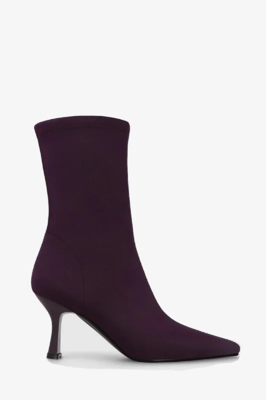 women's ankle boots with sock designLODI CABI PLUM LYCRA SOCK BOOT