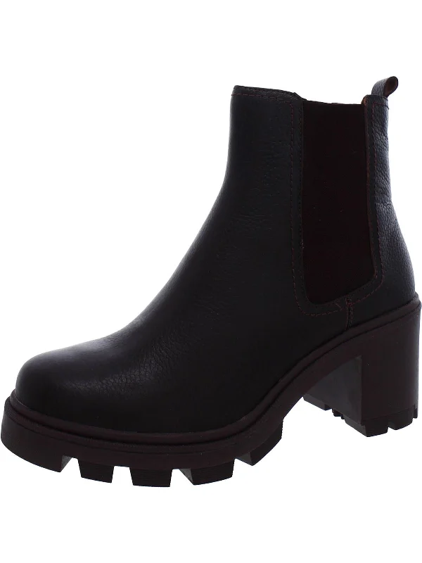 women's booties with pointed toeMarion Womens Lugged Sole Slip On Ankle Boots