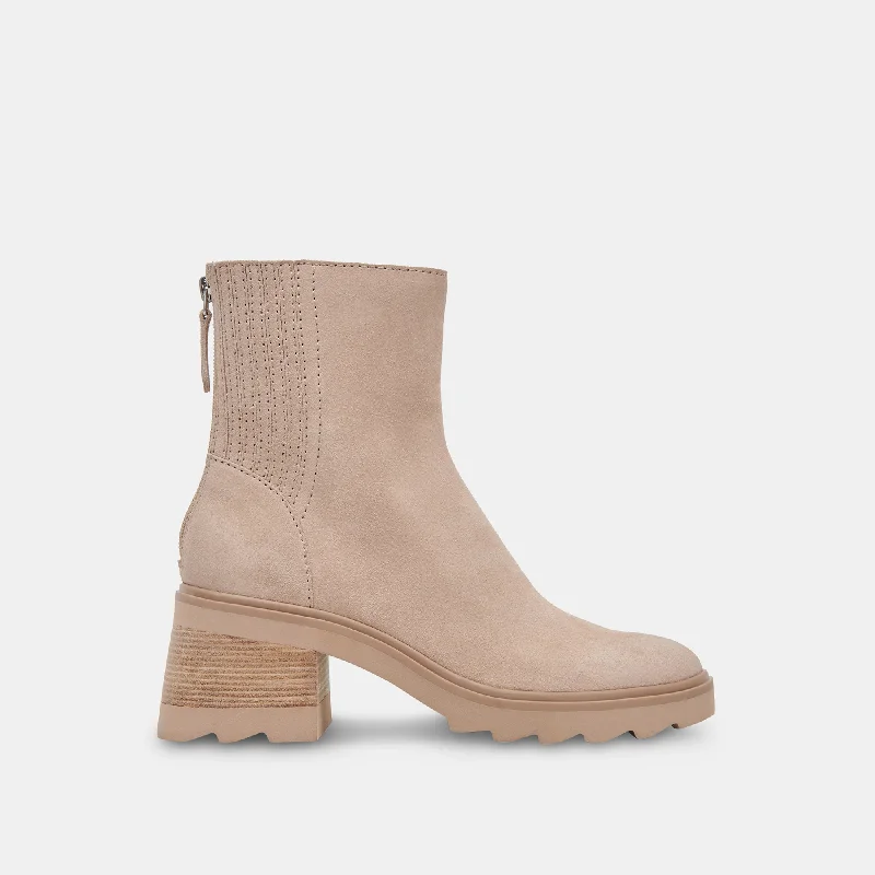 women's booties for casual wearMARTEY H2O WIDE BOOTS TAUPE SUEDE