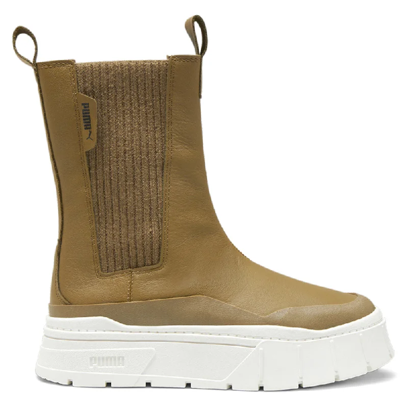 women's ankle boots with zippersMayze Stack Winter Round Toe Platform Chelsea Boots
