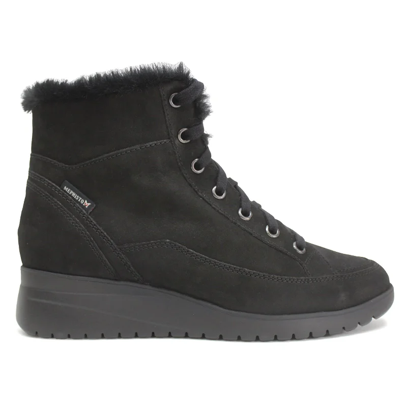 women's ankle boots with embroideryIlka Nubuck Leather Women's Ankle Boots