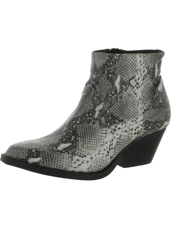 women's waterproof bootiesMikayla Womens Faux Leather Ankle Booties