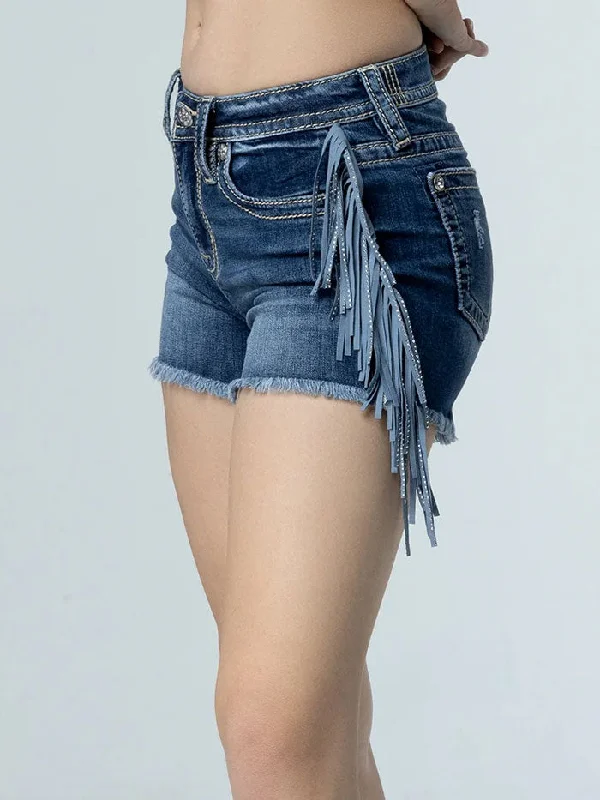 women's moto boots for punk rock fashionMiss Me H3636H77 Womens High Rise Shining Fringe Shorts Denim women's moto boots for punk rock fashionMiss Me H3636H77 Womens High Rise Shining Fringe Shorts Denim