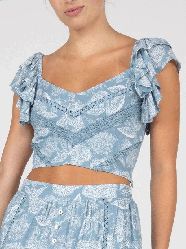 women's suede western bootsMiss Me MT2877S Womens Cropped Ruffled Floral Top Light Blue women's suede western bootsMiss Me MT2877S Womens Cropped Ruffled Floral Top Light Blue