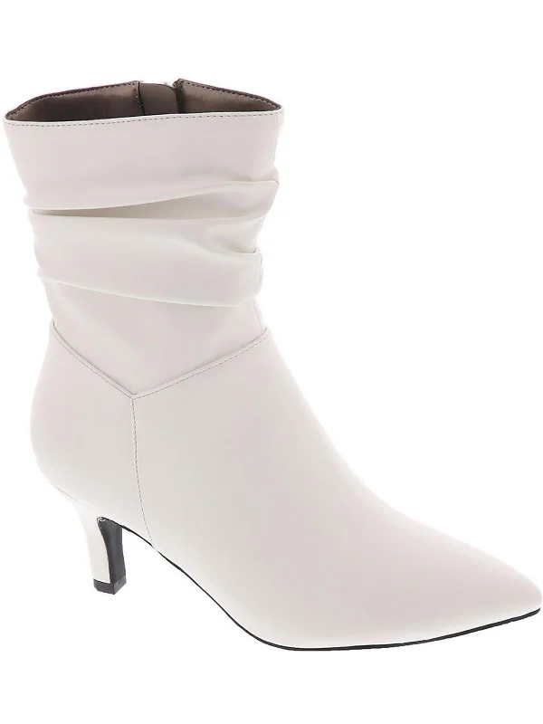 women's booties for petite womenMorgan Womens Faux Leather Ankle Booties