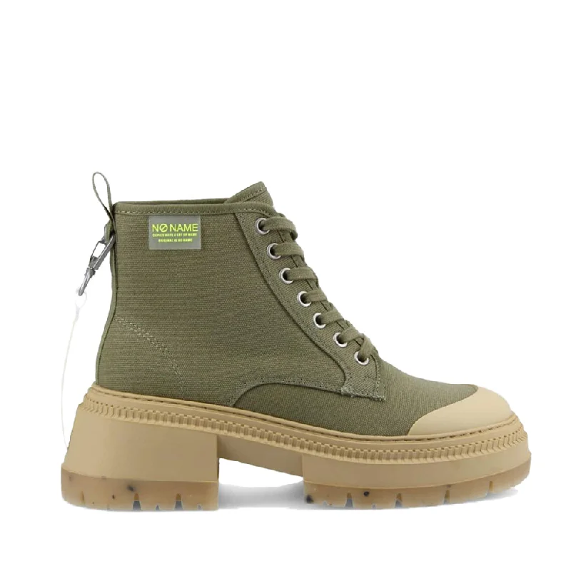 women's waterproof ankle bootsStrong Boots Canvas Recycled in Olive