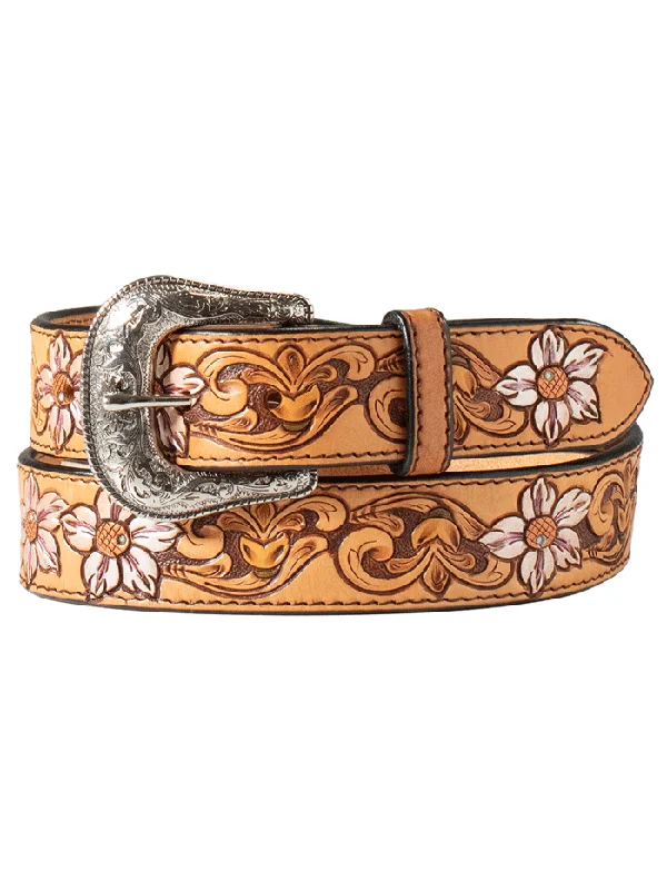 women's moto boots for motorcycle ridingNocona N320005208 Womens Metallic Flowers Hand Tooled Belt Tan women's moto boots for motorcycle ridingNocona N320005208 Womens Metallic Flowers Hand Tooled Belt Tan