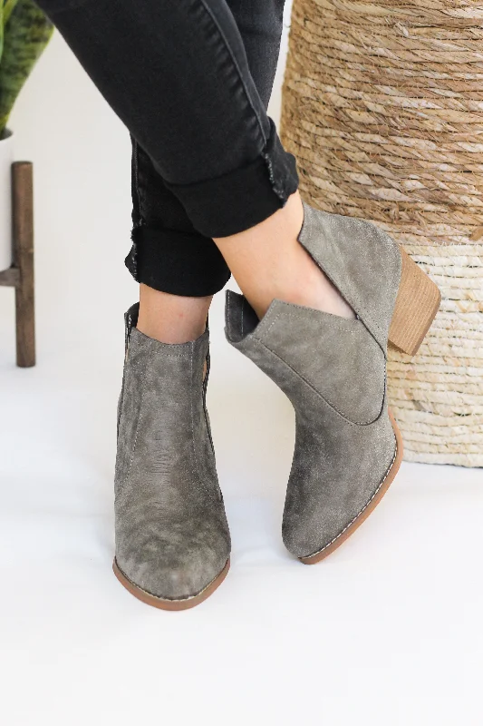 women's booties for wide calvesNot Rated Shea Bootie in Grey