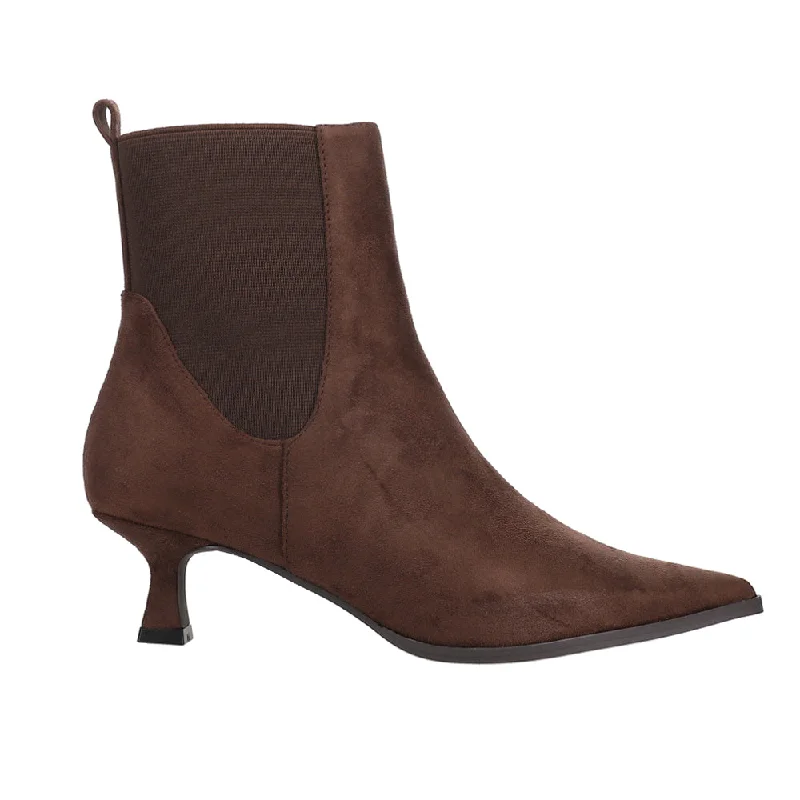 women's ankle boots with perforationsNovva Pointed Toe Kitten Heel Boots