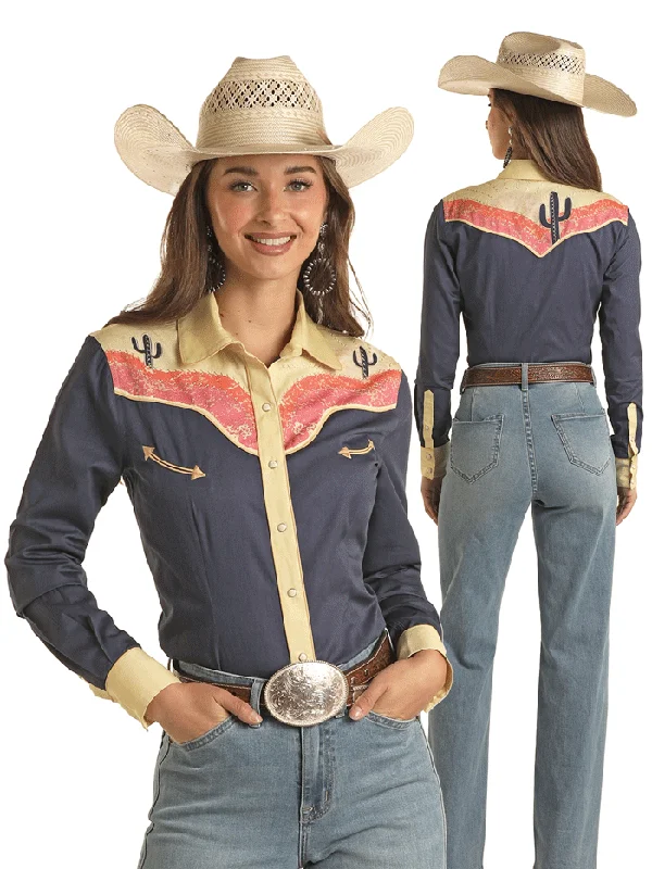 women's western boots with cutoutsPanhandle LWN2S03459 Womens Cactus Sunset Long Sleeve Retro Shirt Navy women's western boots with cutoutsPanhandle LWN2S03459 Womens Cactus Sunset Long Sleeve Retro Shirt Navy