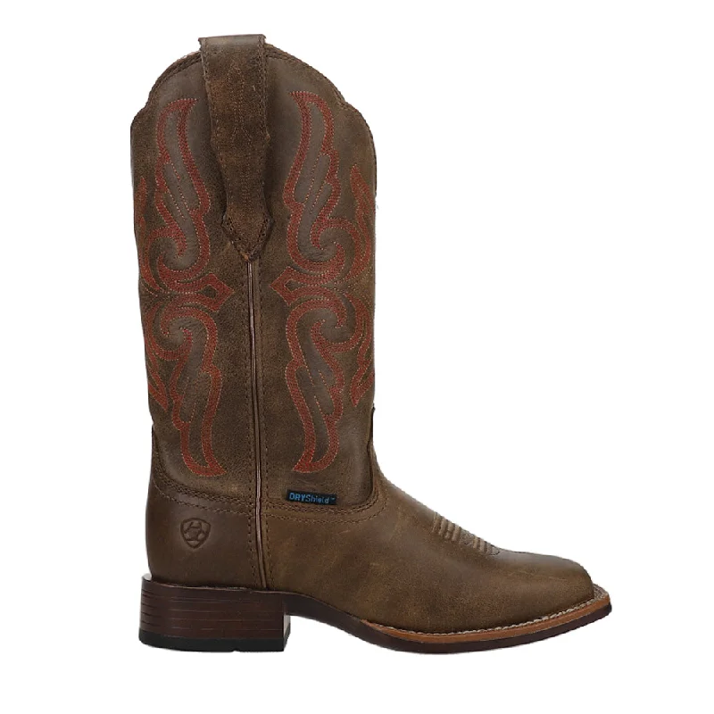 women's cowboy boots with stacked heelPrimera StretchFit Waterproof Embroidery Square Toe Cowboy Boots