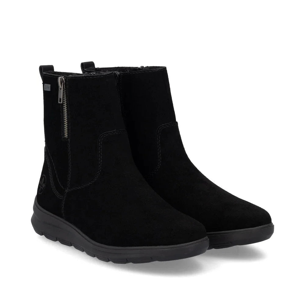 women's booties with zippersRieker Berta 53