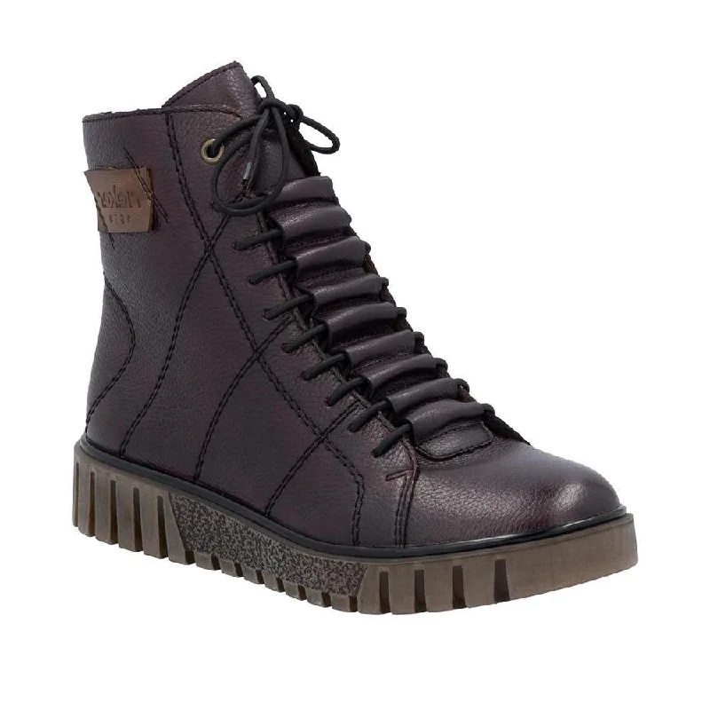 women's booties with quilted patternRieker Fenja 21