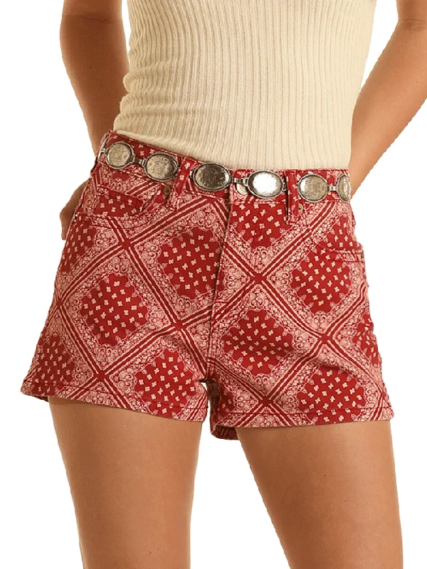 women's suede western bootsRock & Roll Denim BW68D03530 Womens Bandana Shorts Scarlet Red women's suede western bootsRock & Roll Denim BW68D03530 Womens Bandana Shorts Scarlet Red