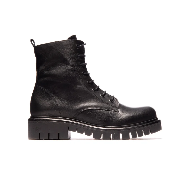 women's heeled ankle bootsRocky Black Leather