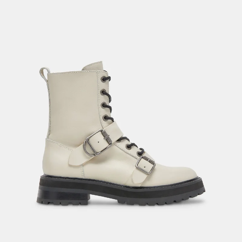 women's waterproof bootiesRONSON BOOTS OFF WHITE LEATHER