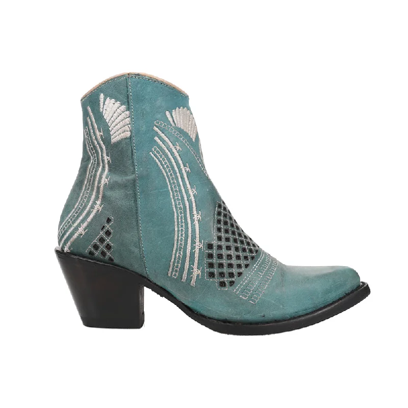 women's ankle boots with strapsSavannah Embroidered Round Toe Cowboy Booties