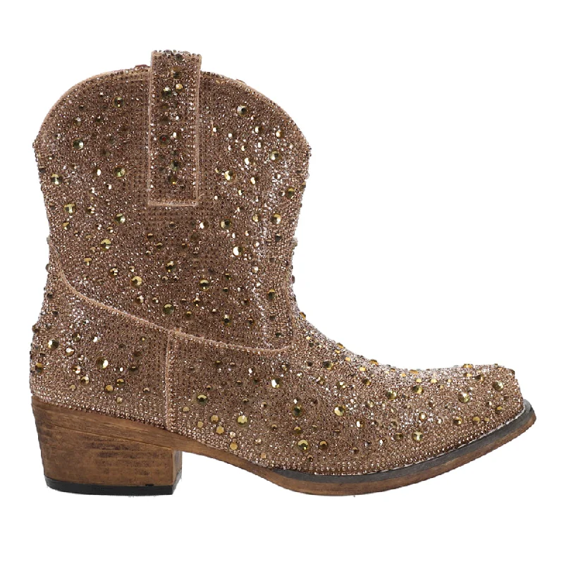 women's ankle boots with snakeskin printShay Jewells Ankle Rhinestone Snip Toe Cowboy Booties