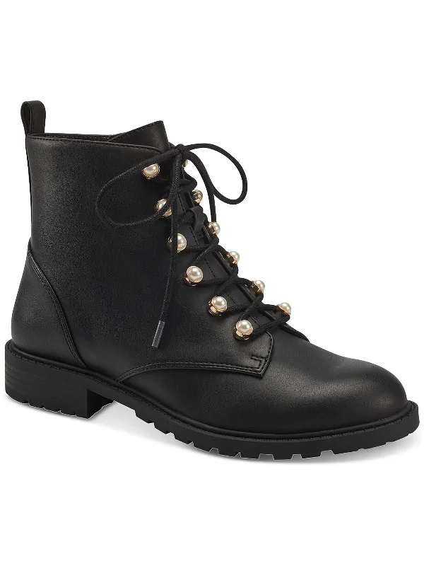 women's flat bootiesShiloh  Womens Zipper Faux Leather Booties