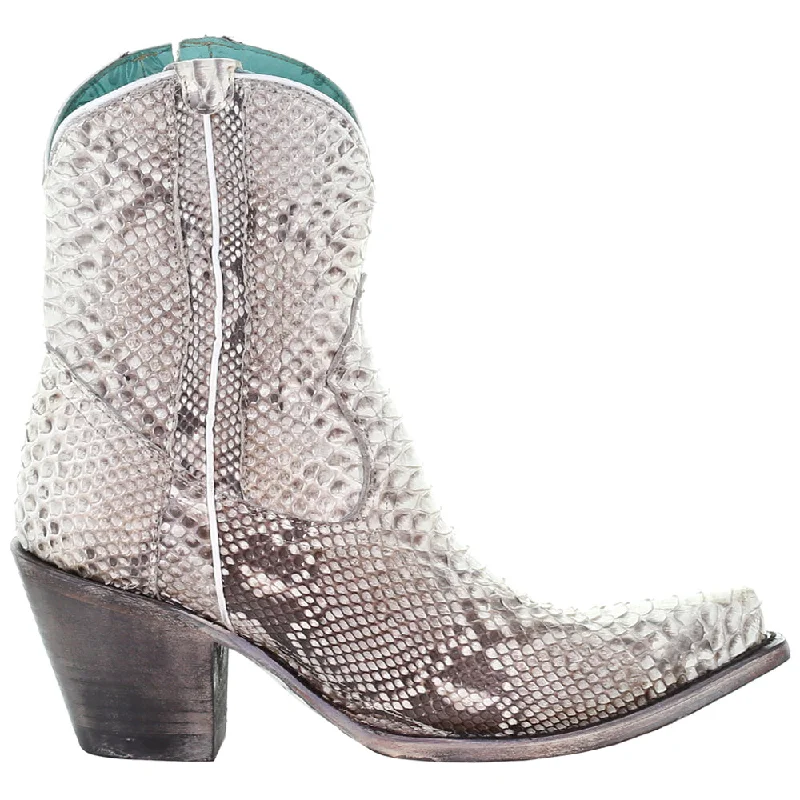 women's ankle boots with sock designSnakeskin Snip Toe Cowboy Boots