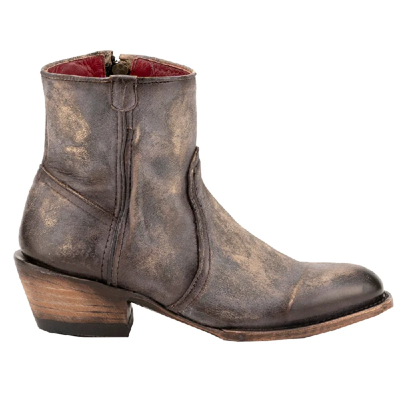 women's ankle boots for eveningStacey Round Toe Zippered Cowboy Booties