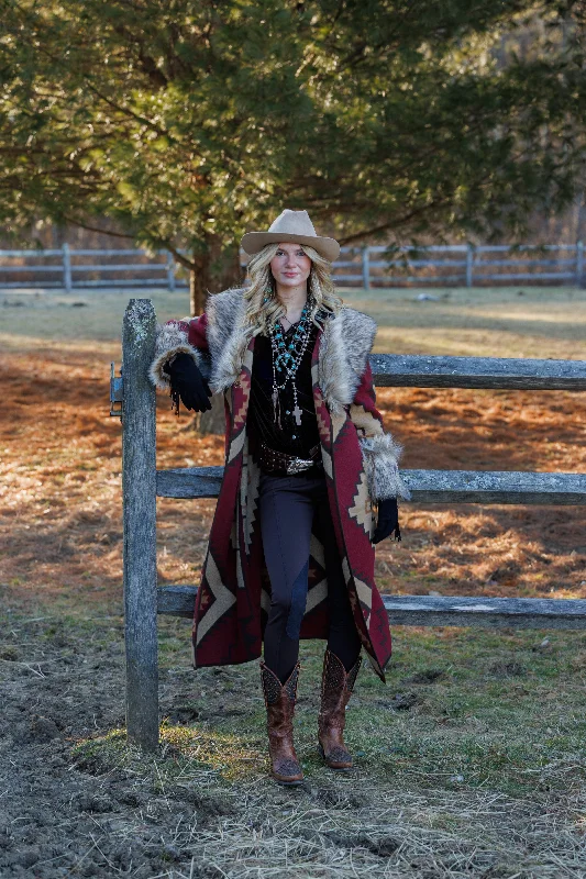 women's platform moto bootsTasha Polizzi Burgundy Mollie Coat