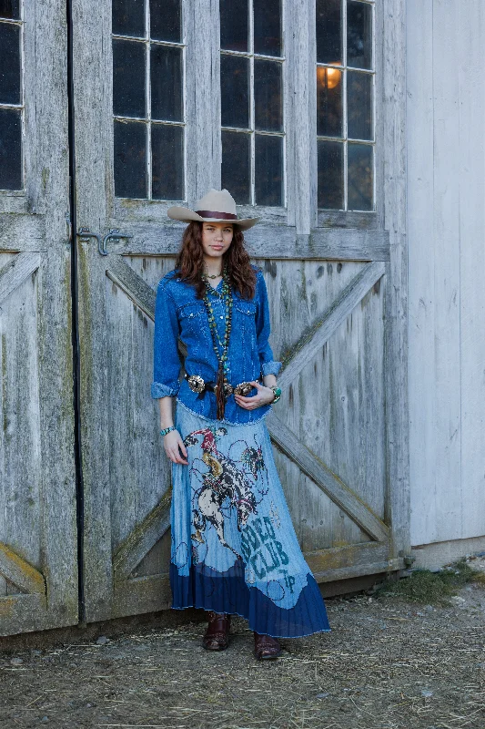 women's western boots for festivalsTasha Polizzi Rodeo Club Skirt