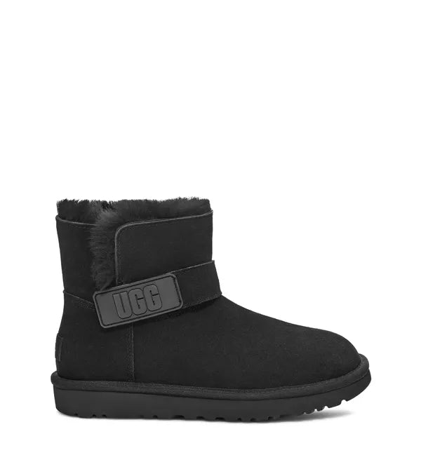 women's waterproof bootiesUgg Mini Bailey Graphic Logo Strap