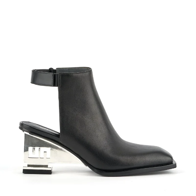 women's booties with floral designUN Mule Mid