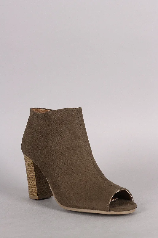 women's booties for urban styleQupid Peep Toe Ankle Booties
